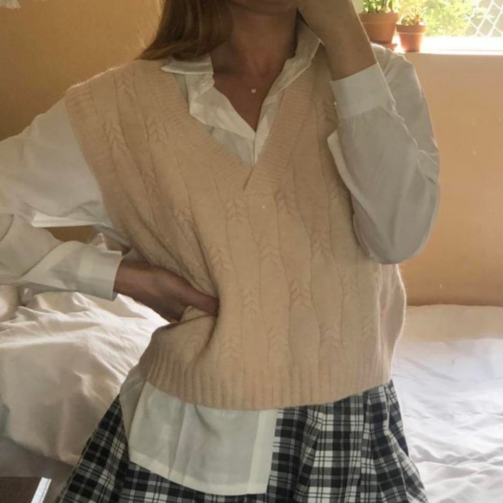 Cream Sweater Vest